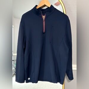 Untuckit Men’s 3/4 zip Pullover Navy blue sweatshirt XL